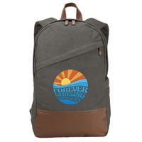 Forever Chasing Sunsets Retro Cotton Canvas Backpack