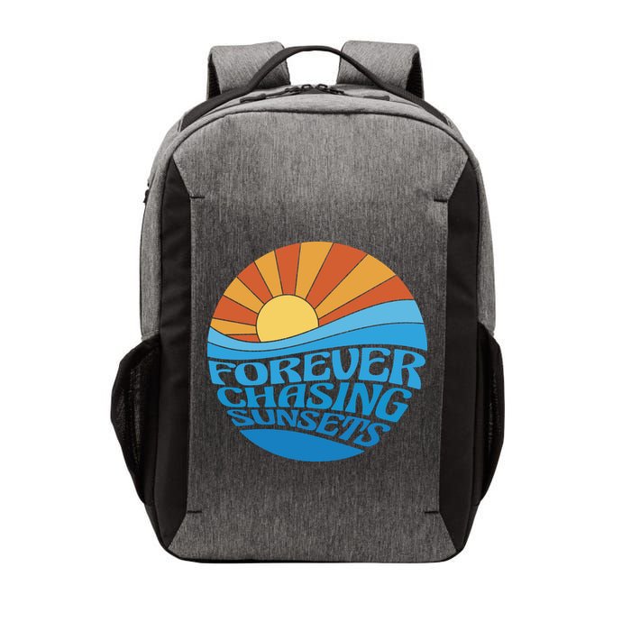 Forever Chasing Sunsets Retro Vector Backpack