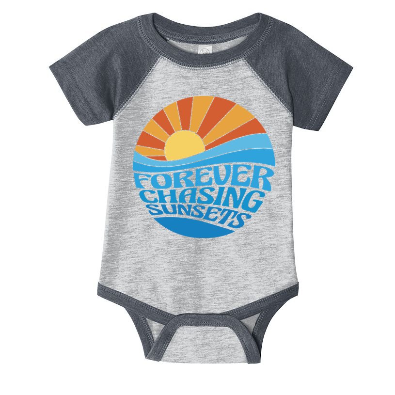 Forever Chasing Sunsets Retro Infant Baby Jersey Bodysuit