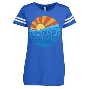 Forever Chasing Sunsets Retro Enza Ladies Jersey Football T-Shirt