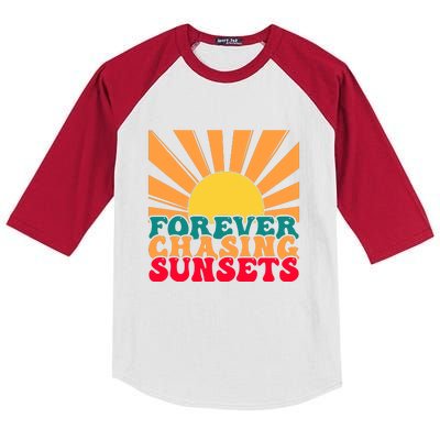 Forever Chasing Sunsets Kids Colorblock Raglan Jersey