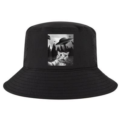 Funny Cat Selfie With UFOs Cool Comfort Performance Bucket Hat