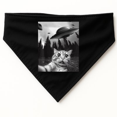 Funny Cat Selfie With UFOs USA-Made Doggie Bandana