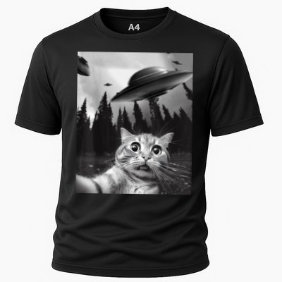 Funny Cat Selfie With UFOs Performance Shirt