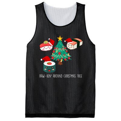 Funny Christmas Sushi For Women Mesh Reversible Basketball Jersey Tank