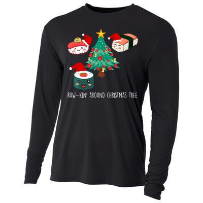 Funny Christmas Sushi For Women Cooling Performance Long Sleeve Crew