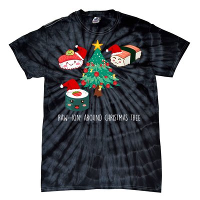 Funny Christmas Sushi For Women Tie-Dye T-Shirt