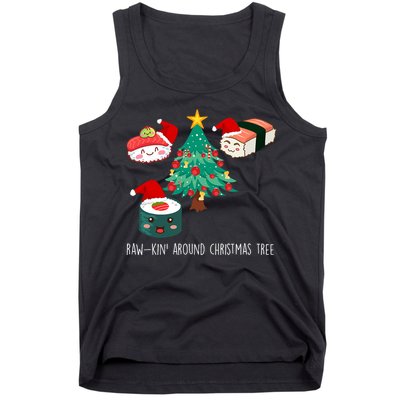 Funny Christmas Sushi For Women Tank Top