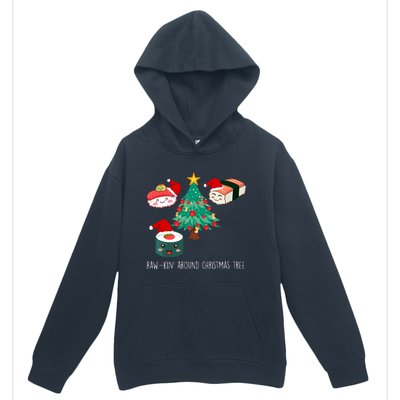 Funny Christmas Sushi For Women Urban Pullover Hoodie