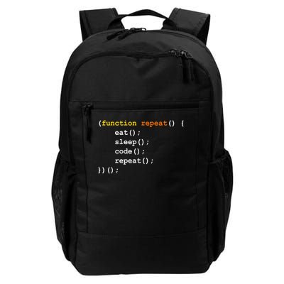 Funny Computer Science Programmer Eat Sleep Code Daily Commute Backpack