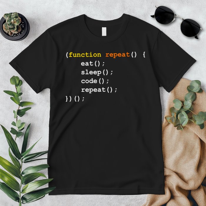 Funny Computer Science Programmer Eat Sleep Code Premium T-Shirt