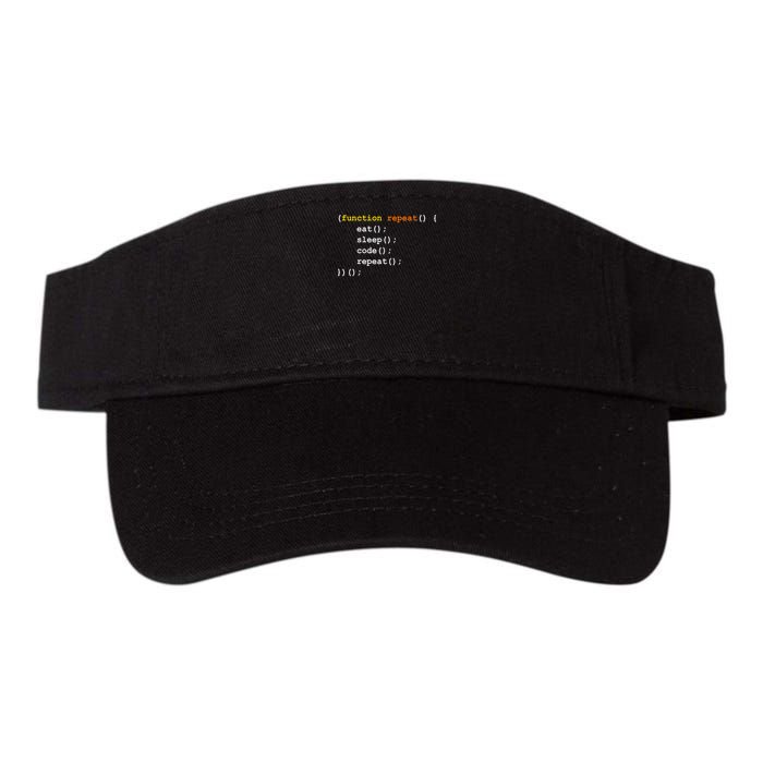 Funny Computer Science Programmer Eat Sleep Code Valucap Bio-Washed Visor