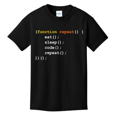 Funny Computer Science Programmer Eat Sleep Code Kids T-Shirt
