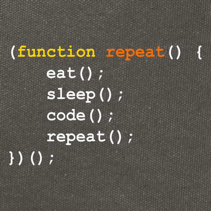Funny Computer Science Programmer Eat Sleep Code Cotton Canvas Backpack