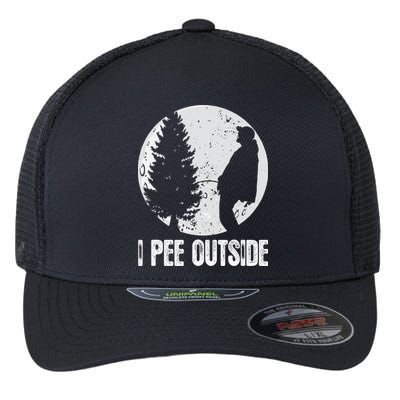 Funny Camping S For Men I Pee Outside Inappropriate Flexfit Unipanel Trucker Cap