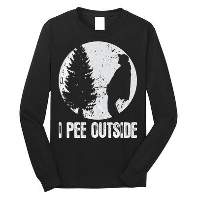 Funny Camping S For Men I Pee Outside Inappropriate Long Sleeve Shirt