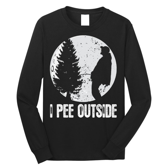 Funny Camping S For Men I Pee Outside Inappropriate Long Sleeve Shirt