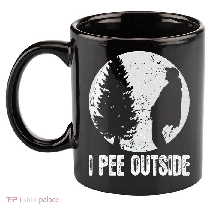 Funny Camping S For Men I Pee Outside Inappropriate 11oz C Handle Ceramic Mug