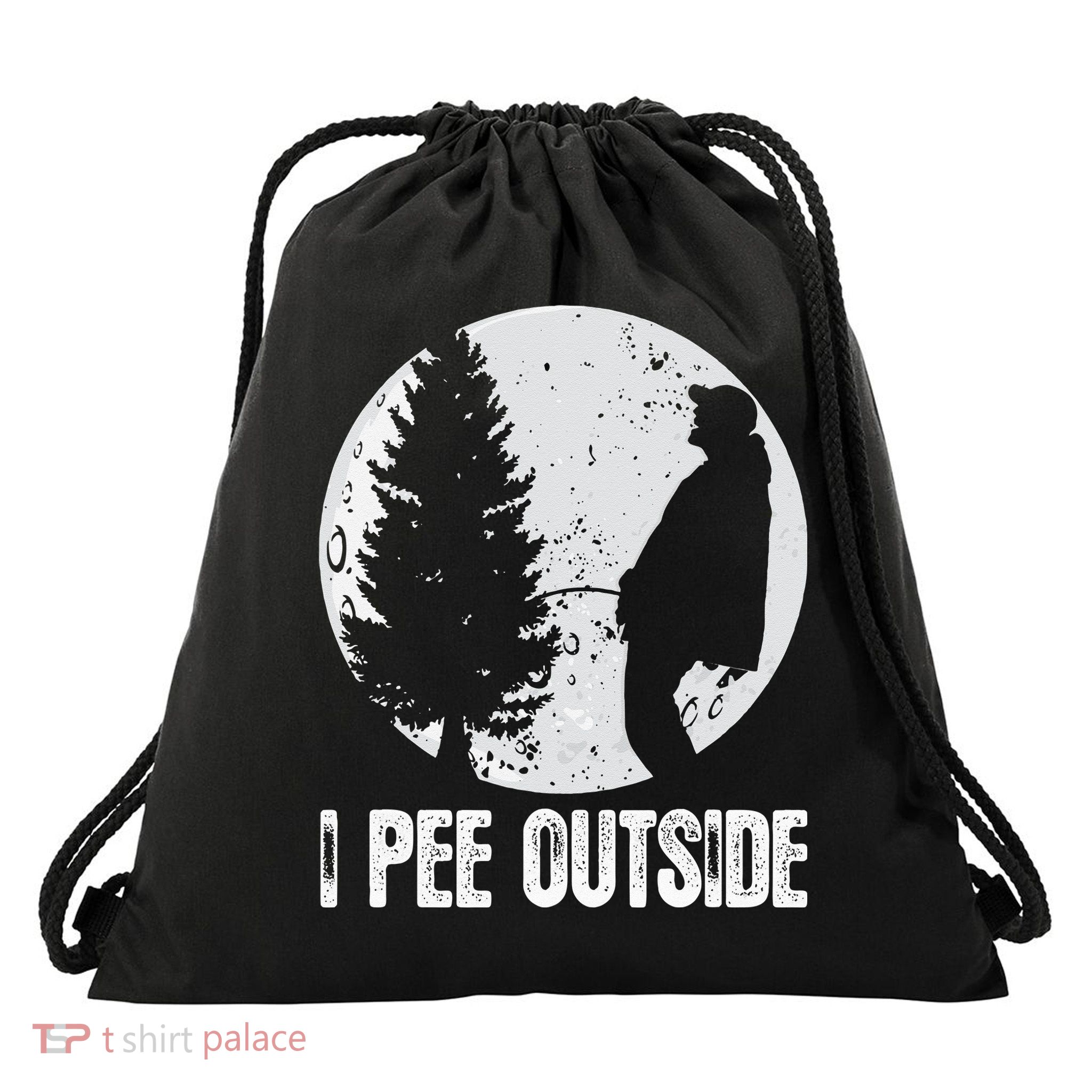 Funny Camping S For Men I Pee Outside Inappropriate Drawstring Bag