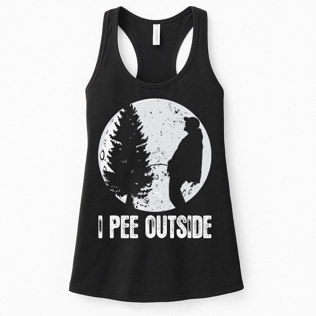 Funny Camping S For Men I Pee Outside Inappropriate Womens Tank Top