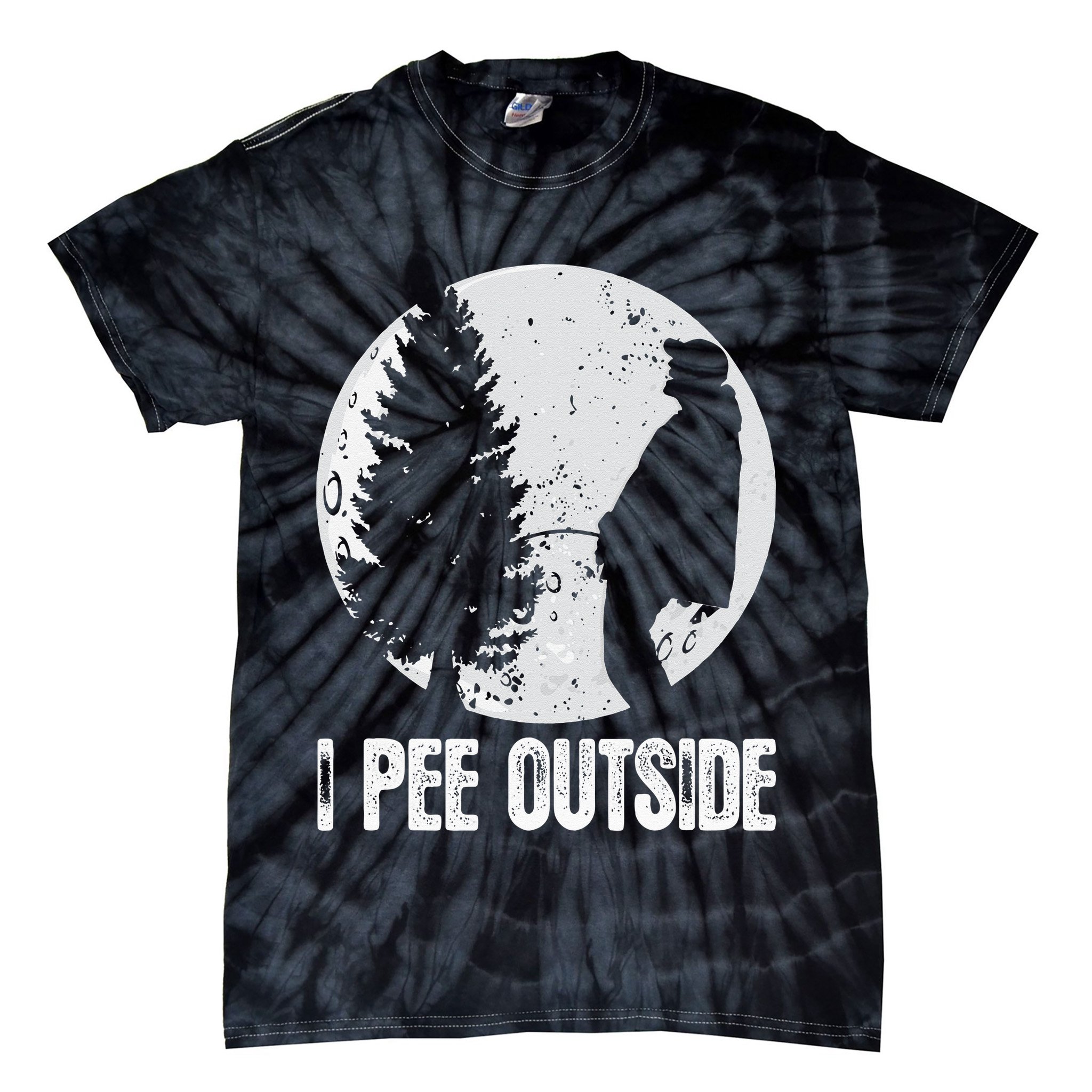 Funny Camping S For Men I Pee Outside Inappropriate Tie-Dye T-Shirt