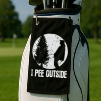 Funny Camping S For Men I Pee Outside Inappropriate Golf Towel