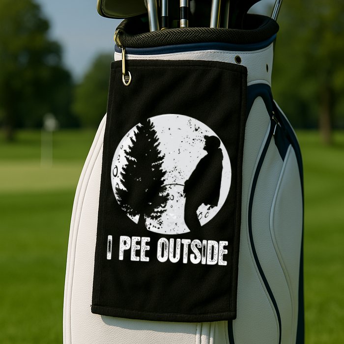 Funny Camping S For Men I Pee Outside Inappropriate Golf Towel