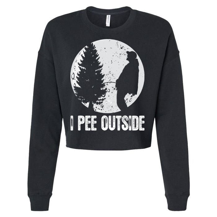 Funny Camping S For Men I Pee Outside Inappropriate Cropped Pullover Crew