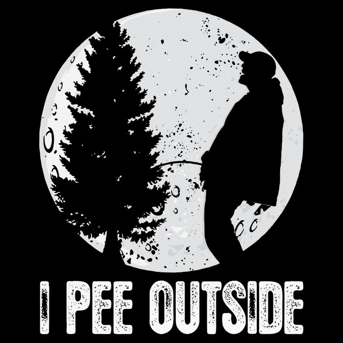 Funny Camping S For Men I Pee Outside Inappropriate Cropped Pullover Crew