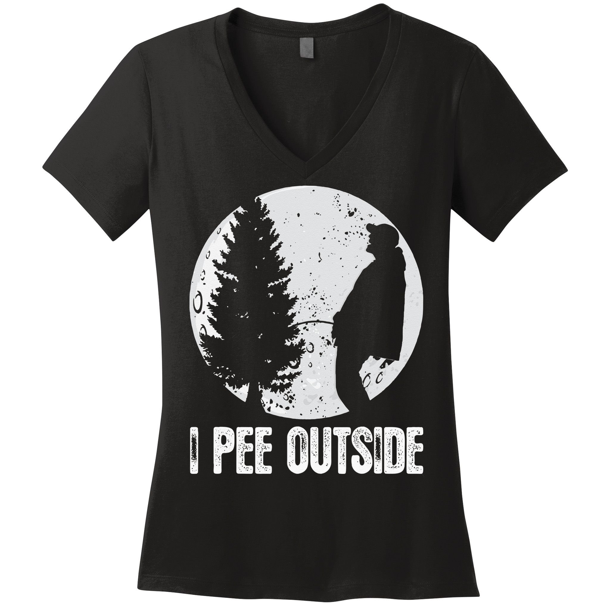 Funny Camping S For Men I Pee Outside Inappropriate Women's V-Neck T-Shirt