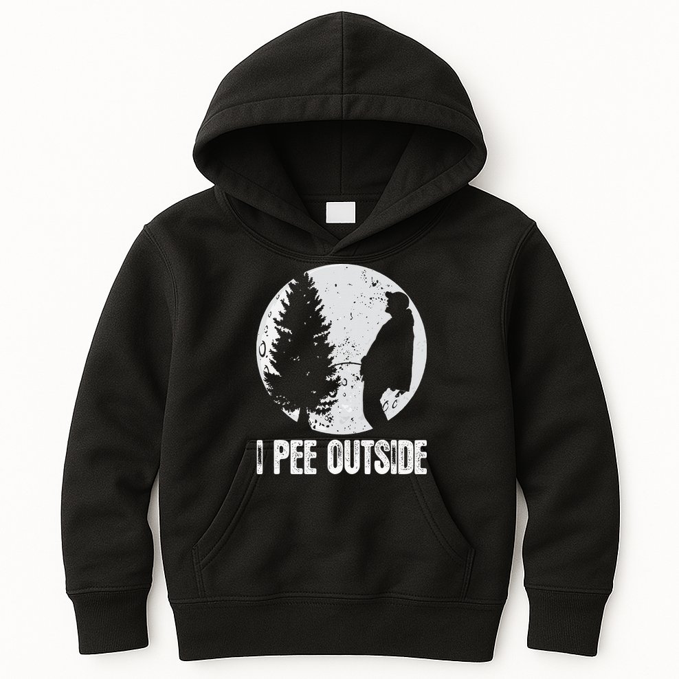 Funny Camping S For Men I Pee Outside Inappropriate Kids Hoodie