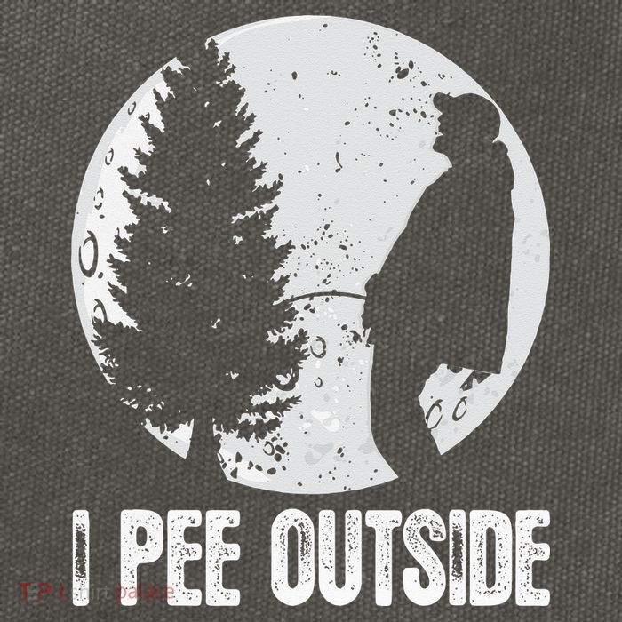Funny Camping S For Men I Pee Outside Inappropriate Cotton Canvas Backpack
