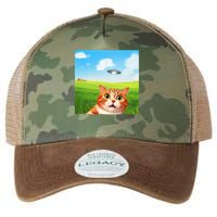 Funny Cat Selfie With Ufo Kitty Alien Encounter Legacy Tie Dye Trucker Hat