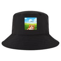 Funny Cat Selfie With Ufo Kitty Alien Encounter Cool Comfort Performance Bucket Hat