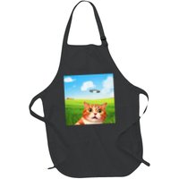 Funny Cat Selfie With Ufo Kitty Alien Encounter Apron