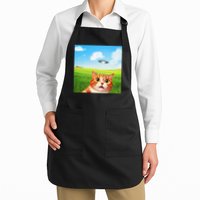 Funny Cat Selfie With Ufo Kitty Alien Encounter Apron