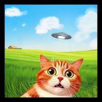 Funny Cat Selfie With Ufo Kitty Alien Encounter City Backpack