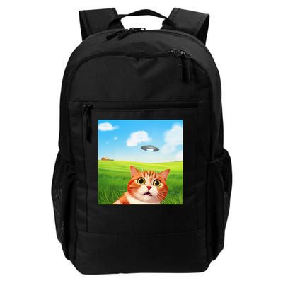 Funny Cat Selfie With Ufo Kitty Alien Encounter Backpack
