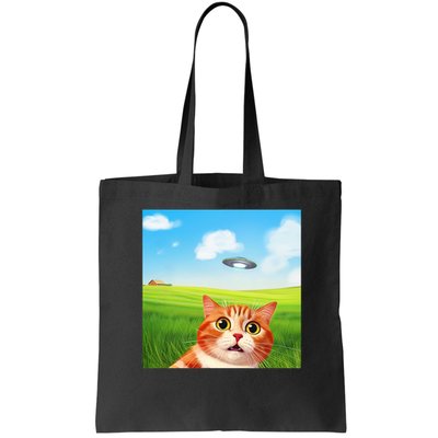 Funny Cat Selfie With Ufo Kitty Alien Encounter Bag