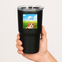 Funny Cat Selfie With Ufo Kitty Alien Encounter Tumbler