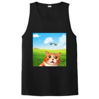 Funny Cat Selfie With Ufo Kitty Alien Encounter PosiCharge Competitor Tank
