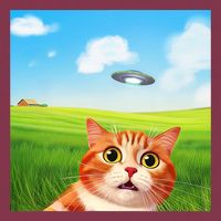 Funny Cat Selfie With Ufo Kitty Alien Encounter 16oz Travel Tumbler