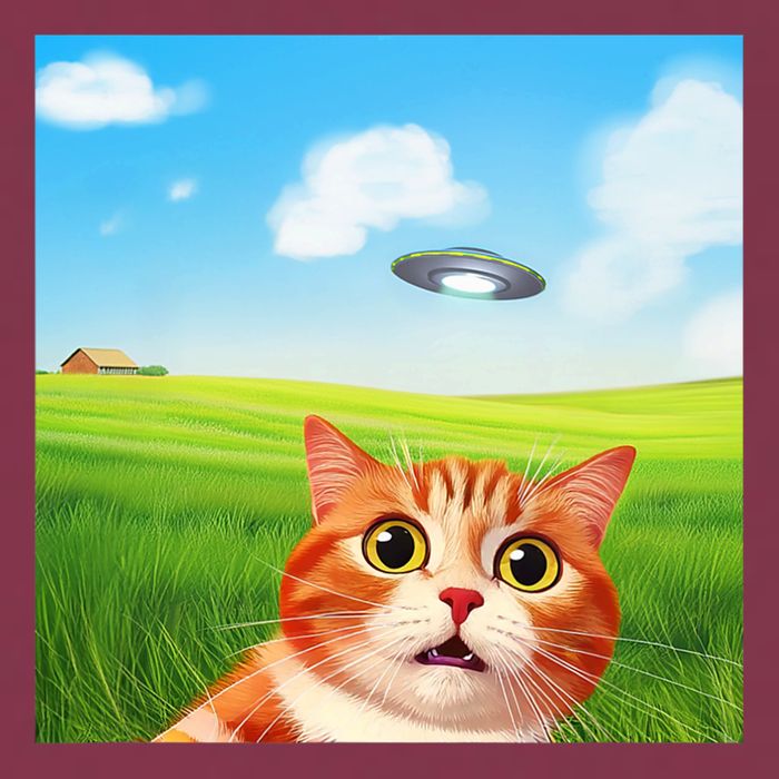 Funny Cat Selfie With Ufo Kitty Alien Encounter 16oz Travel Tumbler