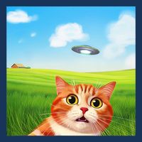 Funny Cat Selfie With Ufo Kitty Alien Encounter Infant Baby Jersey Bodysuit