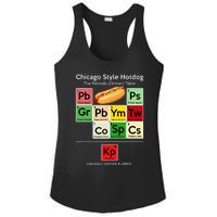 Funny Chicago Style Hot Dog Periodic Dinner Table Of Element Ladies PosiCharge Competitor Racerback Tank