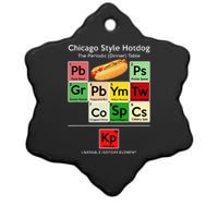 Funny Chicago Style Hot Dog Periodic Dinner Table Of Element Ceramic Star Ornament