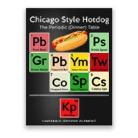 Funny Chicago Style Hot Dog Periodic Dinner Table Of Element Poster