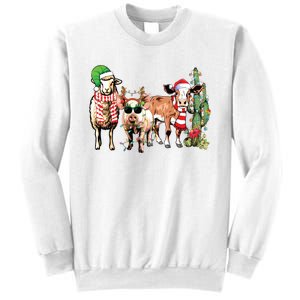 Farm Christmas Sweatshirt Christmas Animal Cow Christmas Sweatshirt