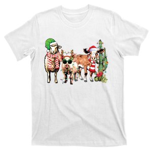 Farm Christmas Sweatshirt Christmas Animal Cow Christmas T-Shirt