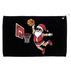 Funny Christmas Santa Claus Dunking A Basketball Cool Gift Grommeted Golf Towel